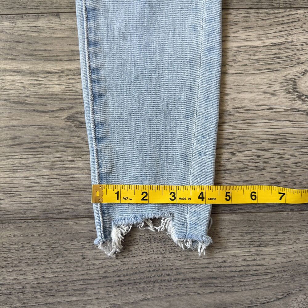 American Eagle Next Level Stretch Skinny Jeans Distressed Light Wash Size 0 Reg - Picture 7 of 8